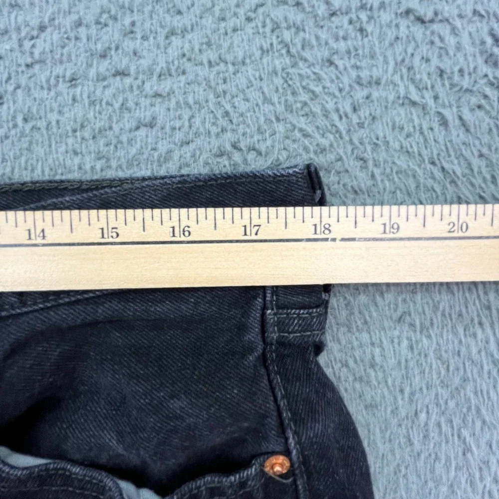 Levi's 501 Black Wash‎ Button Fly Denim Jeans Men's W36 L30 Straight Leg